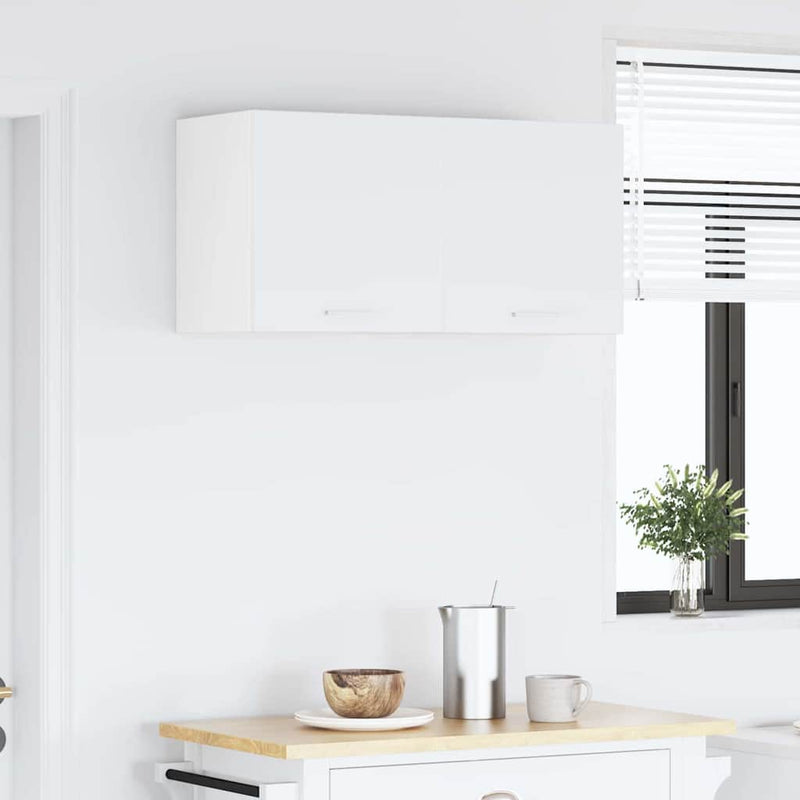 vidaXL Függő szekrény ajtóval Riga 2 pcs Fehér 40 x 31 x 40 cm Faanyag