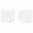 vidaXL Függő szekrény tárolóval 2 pcs Fehér 40 x 31 x 40 cm Faanyag