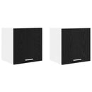 vidaXL Függő szekrény 2 pcs Fekete tölgy és fehér 40 x 31 x 40 cm