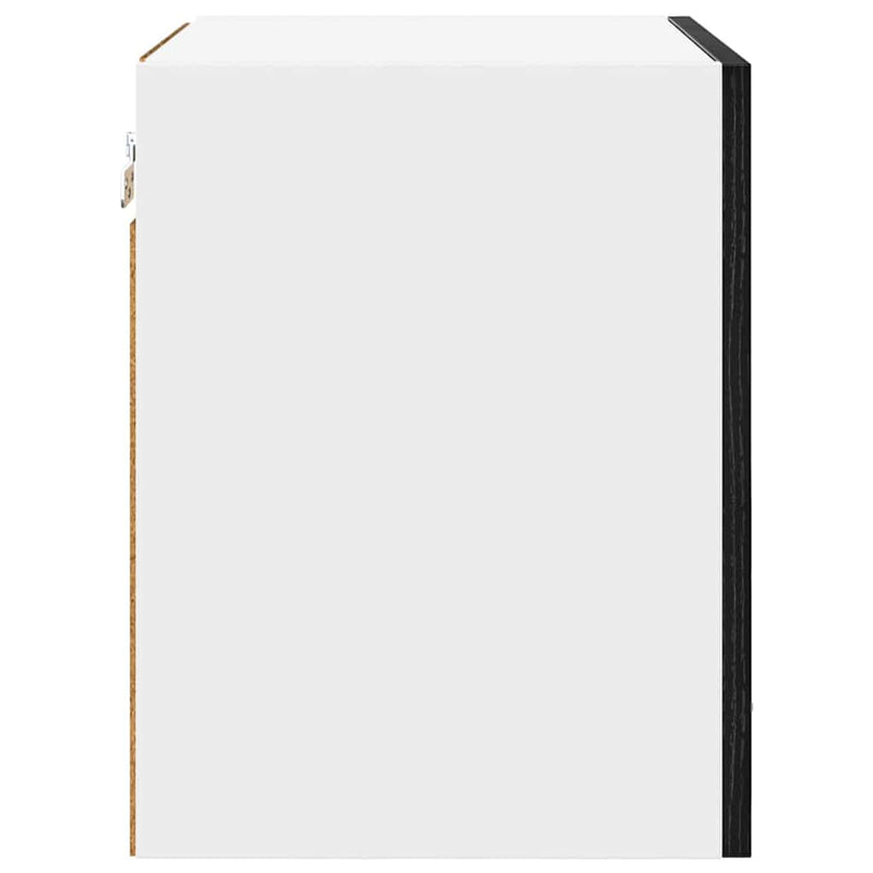 vidaXL Függő szekrény Riga 2 pcs Fekete tölgy és fehér 40 x 31 x 40 cm