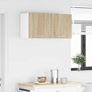 vidaXL Függő szekrény Riga 2 pcs Sonoma tölgy és fehér 40 x 31 x 40 cm