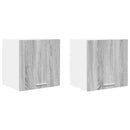 vidaXL Függő szekrény 2 pcs Szürke Sonoma és fehér 40 x 31 x 40 cm