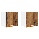 vidaXL Függő szekrény 2 pcs Régi fa és fehér 40 x 31 x 40 cm Faanyag