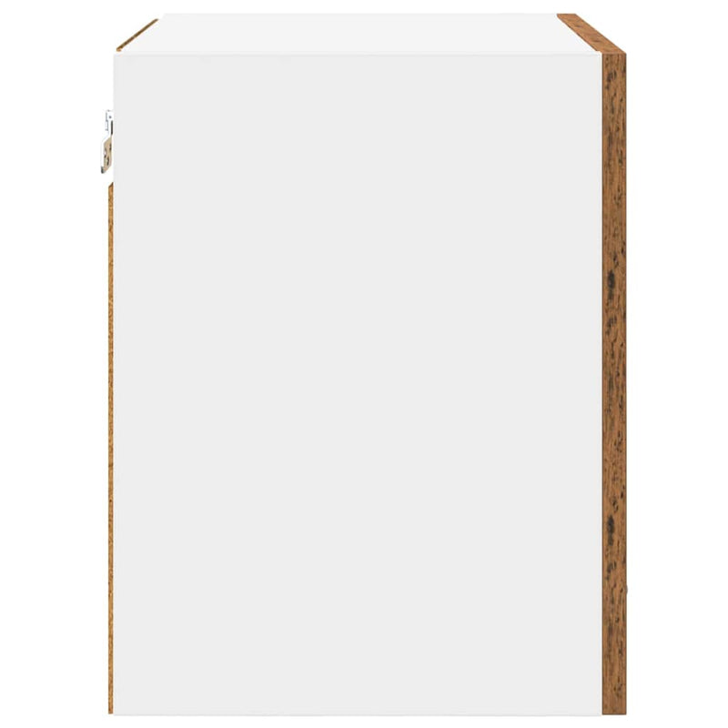 vidaXL Függő szekrény Riga 2 pcs Régi fa és fehér 40 x 31 x 40 cm