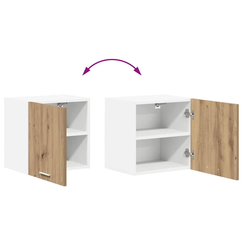 vidaXL Függő szekrény Riga Artisan tölgy és fehér 40 x 31 x 40 cm