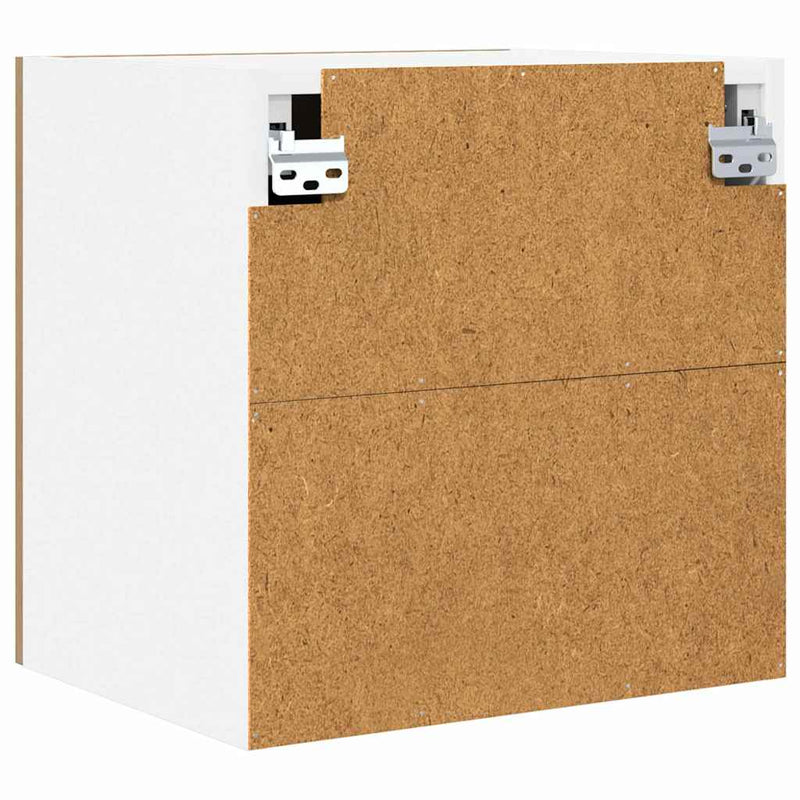 vidaXL Függő szekrény tárolóval Riga 2 pcs Artisan tölgy és fehér