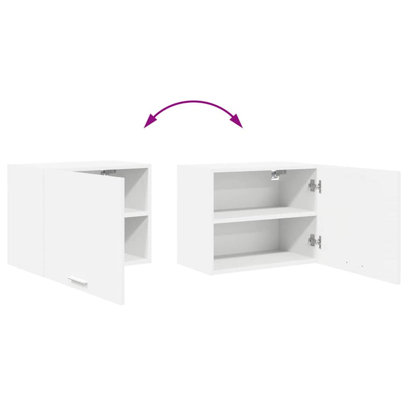 vidaXL Függő szekrény polcokkal Riga Fehér 50 x 31 x 40 cm Faanyag