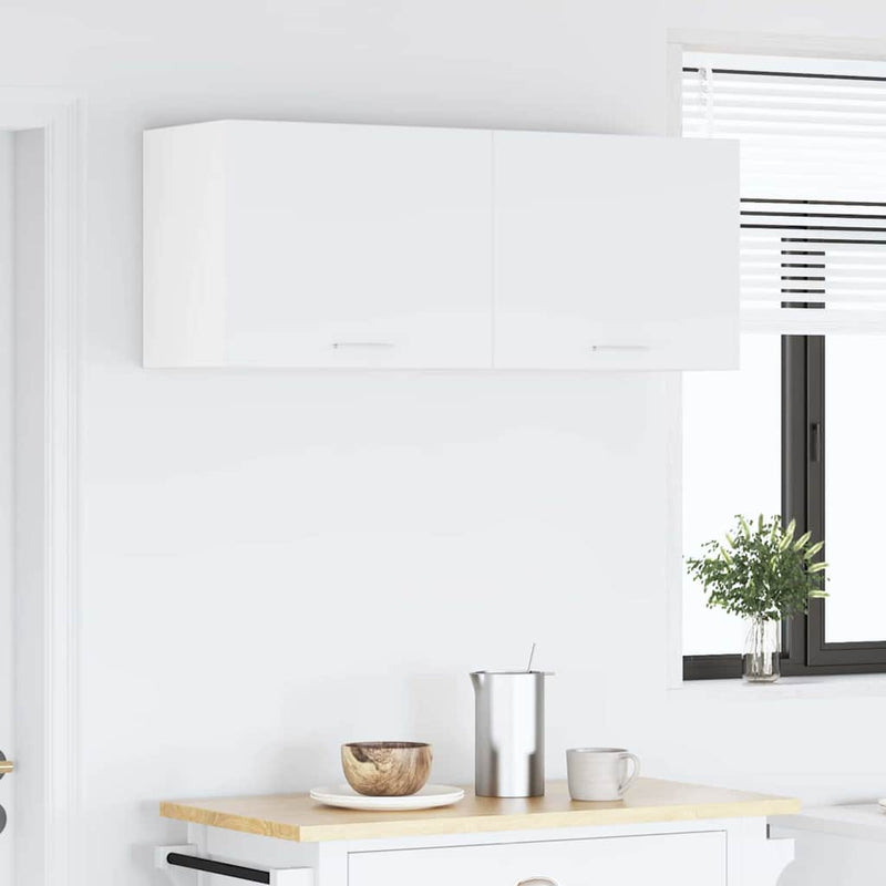 vidaXL Függő szekrény ajtóval Riga 2 pcs Fehér 50 x 31 x 40 cm Faanyag