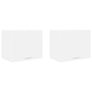 vidaXL Függő szekrény tárolóval 2 pcs Fehér 50 x 31 x 40 cm Faanyag