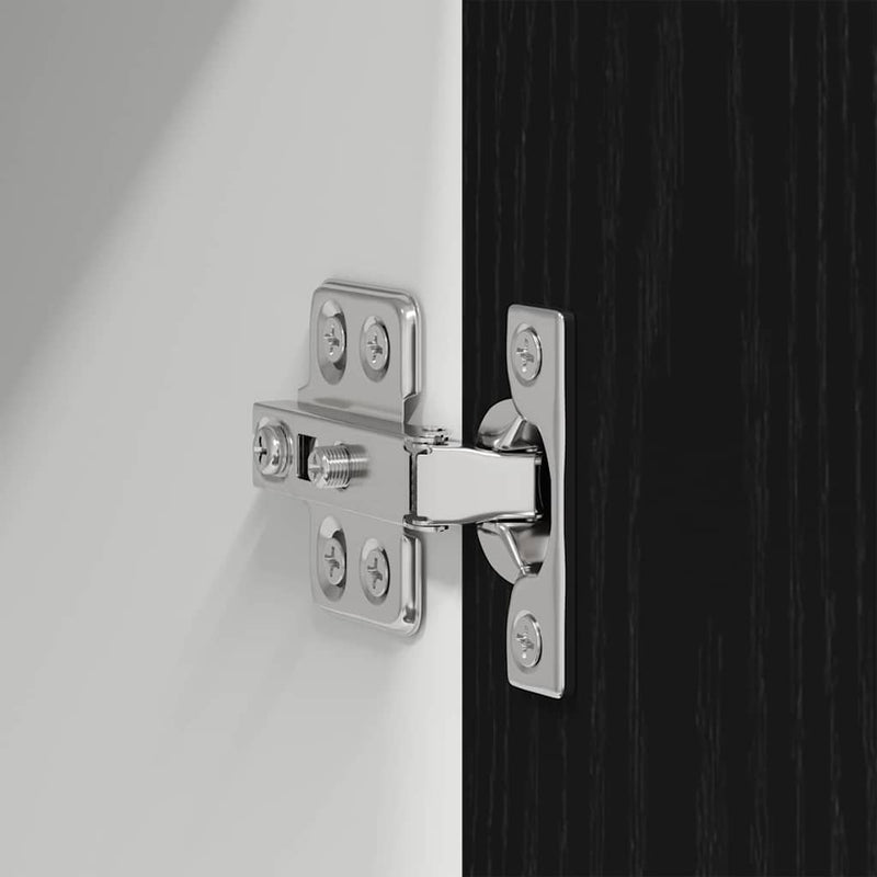 vidaXL Függő szekrény Riga 2 pcs Fekete tölgy és fehér 50 x 31 x 40 cm