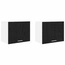 vidaXL Függő szekrény 2 pcs Fekete tölgy és fehér 50 x 31 x 40 cm