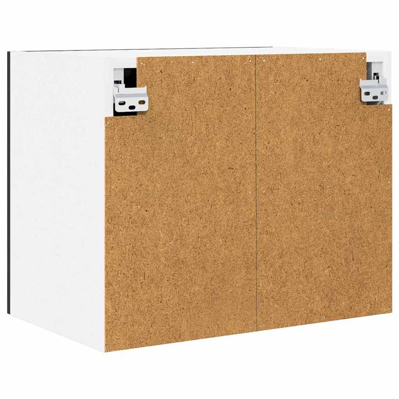 vidaXL Függő szekrény Riga 2 pcs Fekete tölgy és fehér 50 x 31 x 40 cm