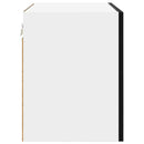 vidaXL Függő szekrény 2 pcs Fekete tölgy és fehér 50 x 31 x 40 cm