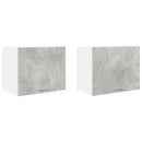 vidaXL Függő szekrény 2 pcs Beton szürke és fehér 50 x 31 x 40 cm