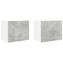vidaXL Függő szekrény Riga 2 pcs Beton szürke és fehér 50 x 31 x 40 cm
