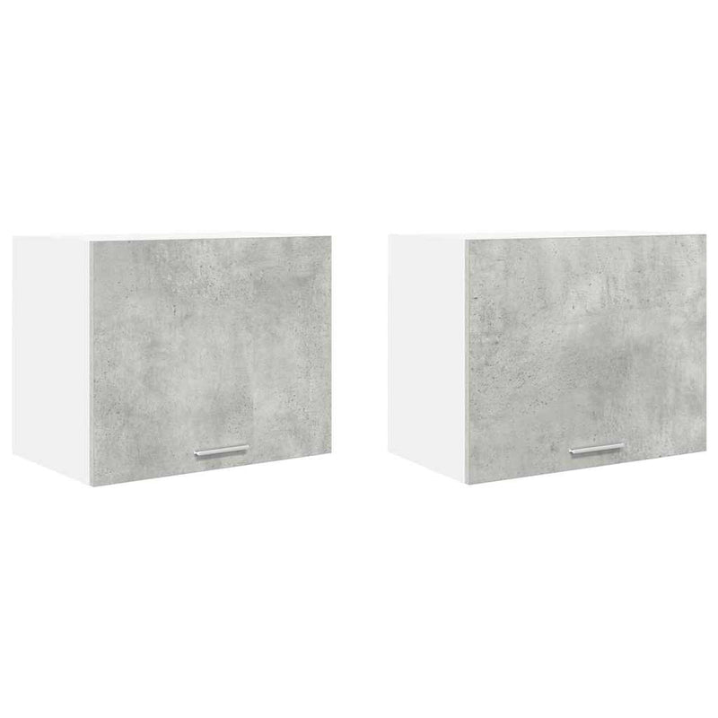 vidaXL Függő szekrény Riga 2 pcs Beton szürke és fehér 50 x 31 x 40 cm