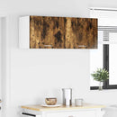 vidaXL Függő szekrény 2 pcs Füstölt tölgy és fehér 50 x 31 x 40 cm