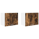 vidaXL Függő szekrény 2 pcs Füstölt tölgy és fehér 50 x 31 x 40 cm