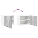 vidaXL Függő szekrény Szürke Sonoma és fehér 50 x 31 x 40 cm Faanyag