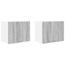 vidaXL Függő szekrény 2 pcs Szürke Sonoma és fehér 50 x 31 x 40 cm