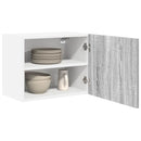 vidaXL Függő szekrény tárolóval Riga 2 pcs Szürke Sonoma és fehér