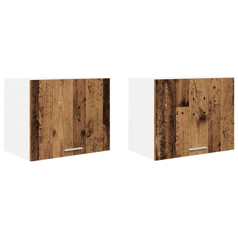 vidaXL Függő szekrény Riga 2 pcs Régi fa és fehér 50 x 31 x 40 cm
