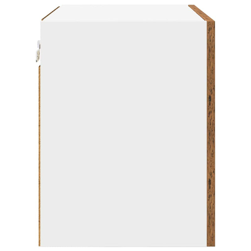 vidaXL Függő szekrény Riga 2 pcs Régi fa és fehér 50 x 31 x 40 cm