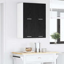 vidaXL Függő szekrény 2 pcs Fekete tölgy és fehér 60 x 31 x 40 cm