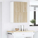 vidaXL Függő szekrény 2 pcs Sonoma tölgy és fehér 60 x 31 x 40 cm