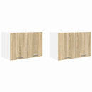 vidaXL Függő szekrény 2 pcs Sonoma tölgy és fehér 60 x 31 x 40 cm