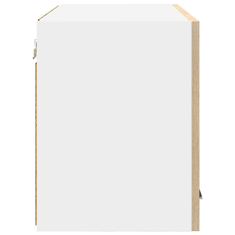 vidaXL Függő szekrény Riga 2 pcs Sonoma tölgy és fehér 60 x 31 x 40 cm