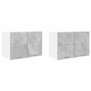 vidaXL Függő szekrény Riga 2 pcs Beton szürke és fehér 60 x 31 x 40 cm