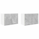 vidaXL Függő szekrény 2 pcs Beton szürke és fehér 60 x 31 x 40 cm