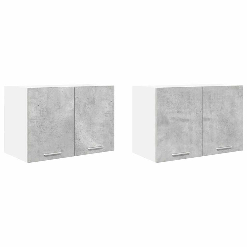 vidaXL Függő szekrény Riga 2 pcs Beton szürke és fehér 60 x 31 x 40 cm