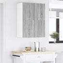 vidaXL Függő szekrény 2 pcs Szürke Sonoma és fehér 60 x 31 x 40 cm