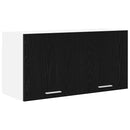 vidaXL Függő szekrény tárolóval Fekete tölgy 80 x 31 x 40 cm Faanyag