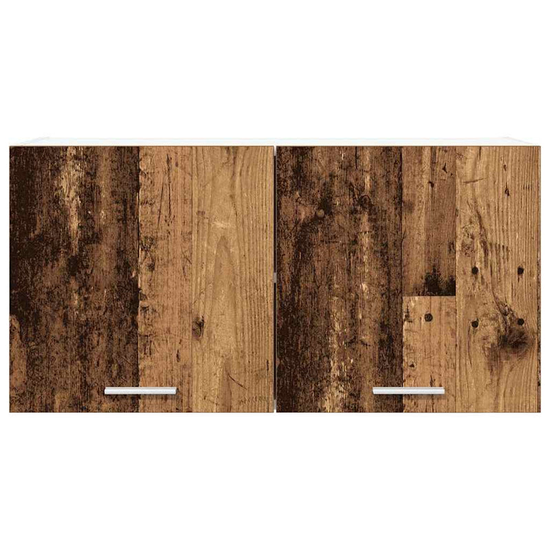 vidaXL Függő szekrény tárolóval Riga Öreg fa 80 x 31 x 40 cm Faanyag