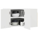 vidaXL Függő szekrény tárolóval Riga Fehér 57 x 57 x 40 cm Faanyag