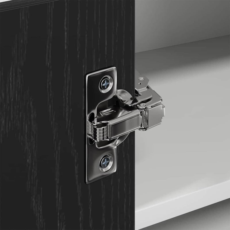 vidaXL Függő szekrény Riga Fekete tölgy és fehér 57 x 57 x 40 cm