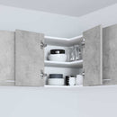 vidaXL Függő szekrény Beton szürke és fehér 57 x 57 x 40 cm Faanyag