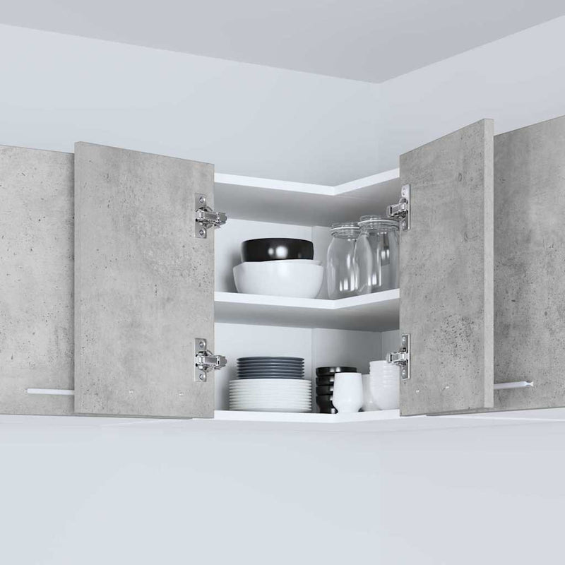 vidaXL Függő szekrény Riga Beton szürke és fehér 57 x 57 x 40 cm