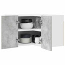 vidaXL Függő szekrény Beton szürke és fehér 57 x 57 x 40 cm Faanyag