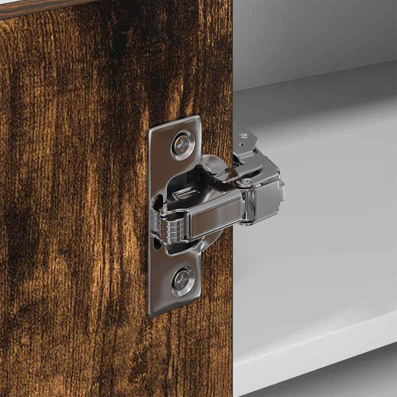 vidaXL Függő szekrény Riga Füstölt tölgy és fehér 57 x 57 x 40 cm