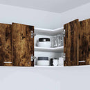 vidaXL Függő szekrény Riga Füstölt tölgy és fehér 57 x 57 x 40 cm