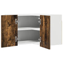 vidaXL Függő szekrény Riga Füstölt tölgy és fehér 57 x 57 x 40 cm