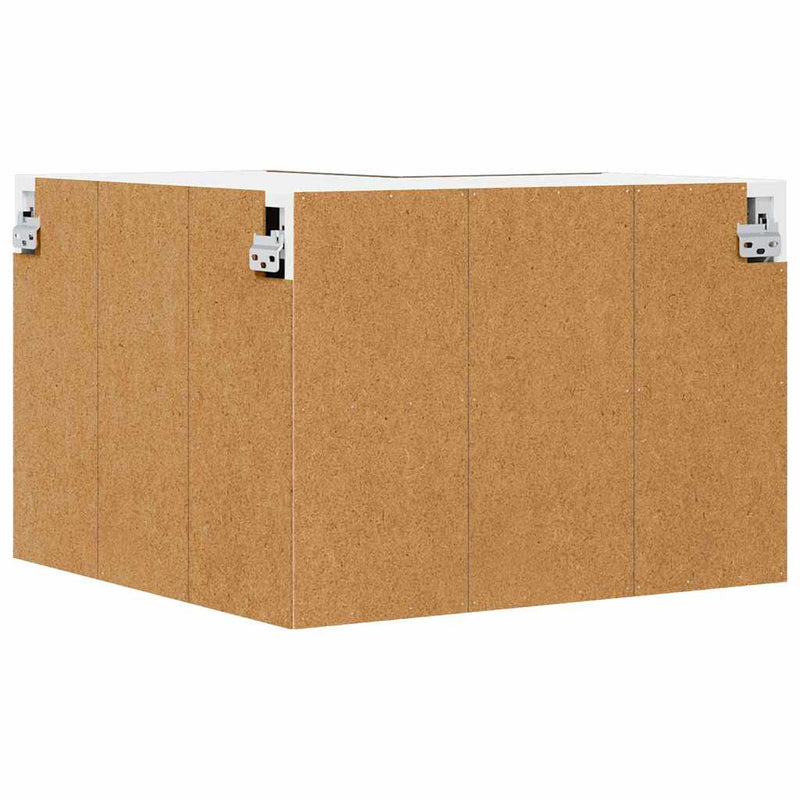 vidaXL Függő szekrény Riga Füstölt tölgy és fehér 57 x 57 x 40 cm