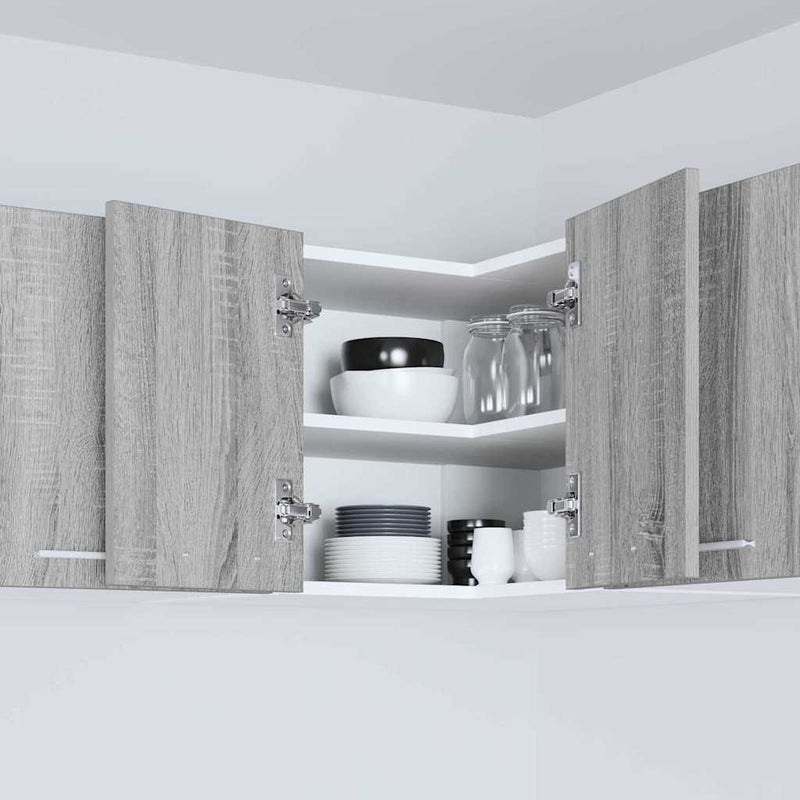 vidaXL Függő szekrény Riga Szürke Sonoma és fehér 57 x 57 x 40 cm