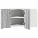 vidaXL Függő szekrény Szürke Sonoma és fehér 57 x 57 x 40 cm Faanyag