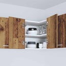 vidaXL Függő szekrény Riga Régi fa és fehér 57 x 57 x 40 cm Faanyag