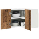 vidaXL Függő szekrény Riga Régi fa és fehér 57 x 57 x 40 cm Faanyag
